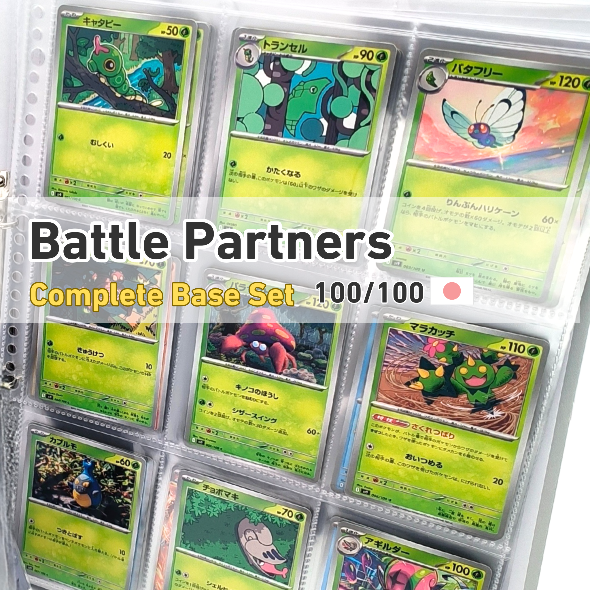 Battle Partners SV9 – Complete Normal Card Set - 100 Japanese Cards (Normal + RR)