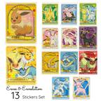 【Limited Quantity】Eevee & Eeveelution 13 Sticker Set - 2023 Holographic Sticker – Marumiya Scarlet & Violet Series – Japan Exclusive Collectible
