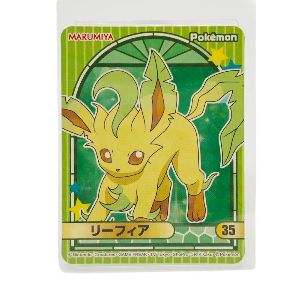 Leafeon - 2023 Holographic Sticker – Marumiya Scarlet & Violet Series #35 – Japan Exclusive Collectible